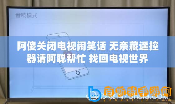 阿傻關閉電視鬧笑話 無奈藏遙控器請阿聰幫忙 找回電視世界