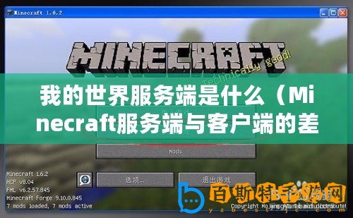 我的世界服務端是什么（Minecraft服務端與客戶端的差異解析）