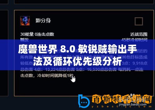 魔獸世界 8.0 敏銳賊輸出手法及循環優先級分析