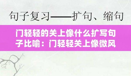 門輕輕的關上像什么擴寫句子比喻：門輕輕關上像微風拂過