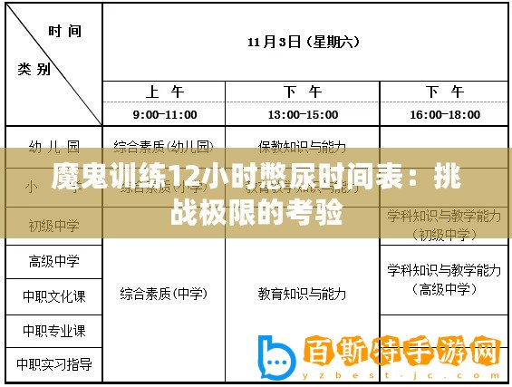 魔鬼訓練12小時憋尿時間表：挑戰極限的考驗