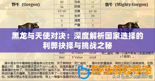 黑龍與天使對決：深度解析國家選擇的利弊抉擇與挑戰之秘